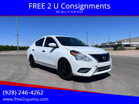 2019 Nissan Versa for sale at FREE 2 U Consignments in Yuma AZ