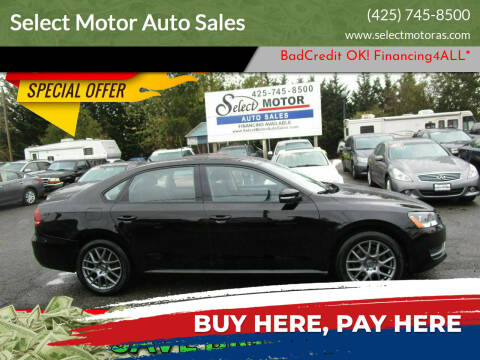 2013 Volkswagen Passat for sale at Select Motor Auto Sales in Lynnwood WA