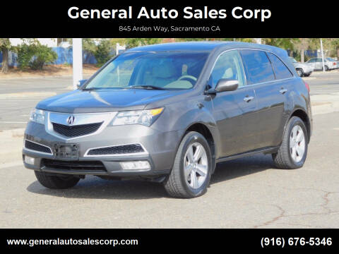 2012 Acura MDX for sale at General Auto Sales Corp in Sacramento CA