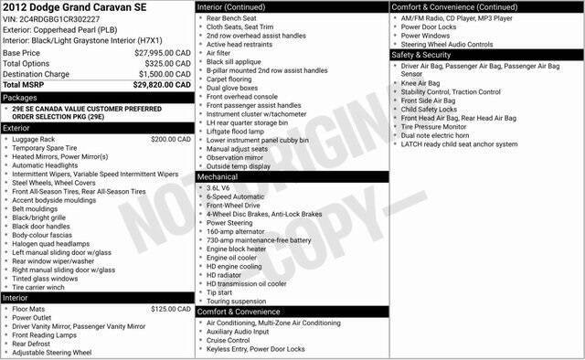 2012 Dodge Grand Caravan