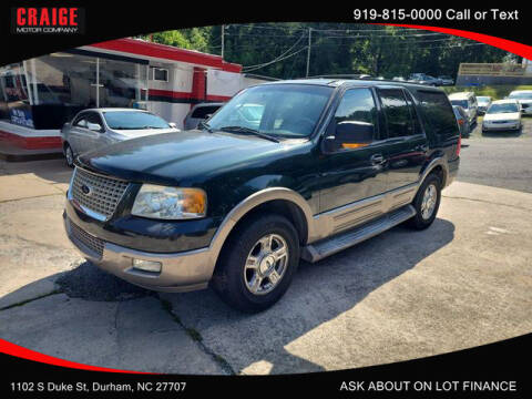 2004 Ford Expedition for sale at CRAIGE MOTOR CO in Durham NC