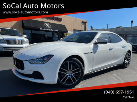 2016 Maserati Ghibli for sale at SoCal Auto Motors in Costa Mesa CA