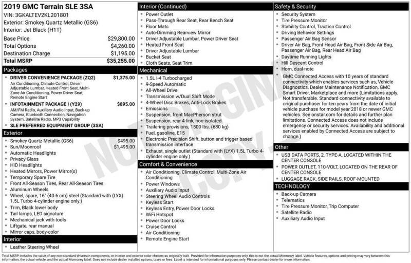 2019 GMC Terrain SLE