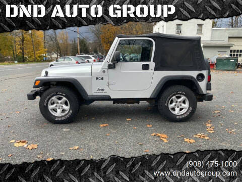 2005 Jeep Wrangler for sale at DND AUTO GROUP in Belvidere NJ
