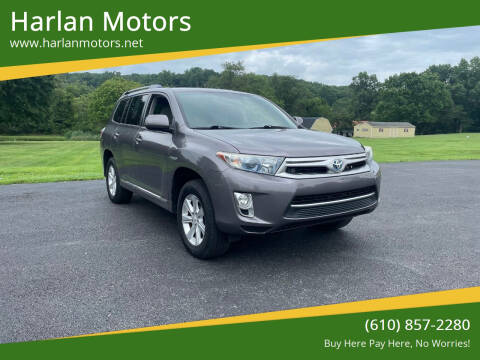 2012 Toyota Highlander Hybrid for sale at Harlan Motors in Parkesburg PA