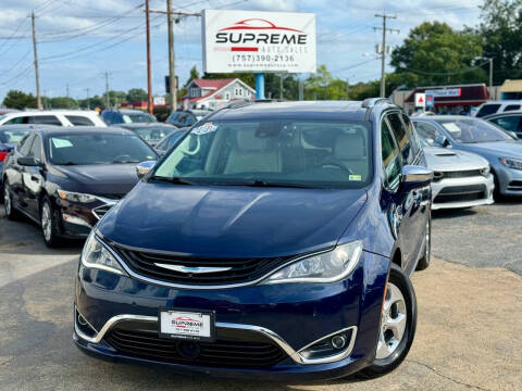 2018 Chrysler Pacifica Hybrid for sale at Supreme Auto Sales in Chesapeake VA