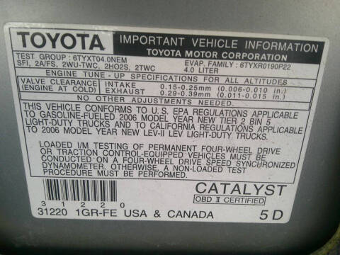 2006 Toyota 4Runner SR5