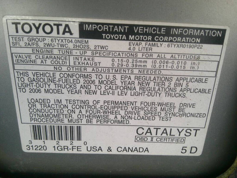 2006 Toyota 4Runner SR5