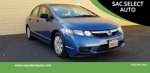 2009 Honda Civic for sale at SAC SELECT AUTO in Sacramento CA