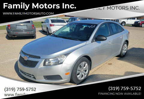 2012 Chevrolet Cruze for sale at Family Motors Inc. in Burlington IA