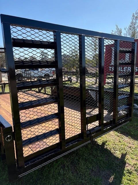 Falcon Trailer 77x14 Pipe Top, expanded metal, and HD rear gate  Image