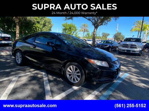 2012 Honda Civic for sale at SUPRA AUTO SALES in Riviera Beach FL
