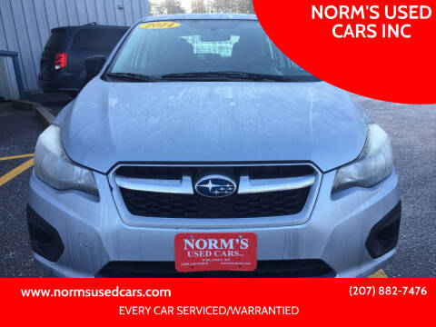 2014 Subaru Impreza for sale at NORM'S USED CARS INC in Wiscasset ME