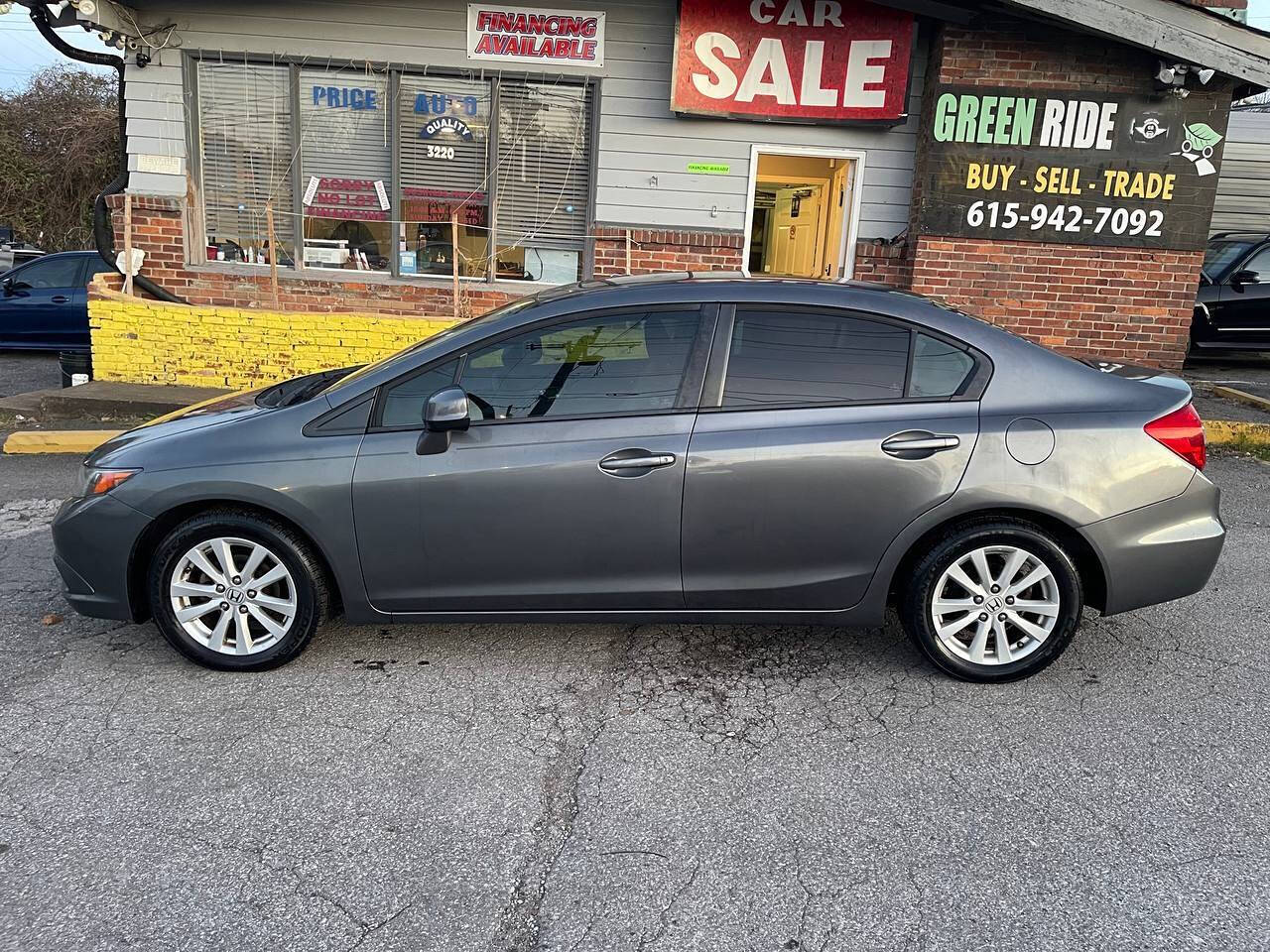 2012 Honda Civic for sale at Green Ride LLC in NASHVILLE, TN