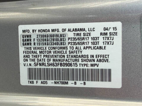 2015 Honda Odyssey EX-L