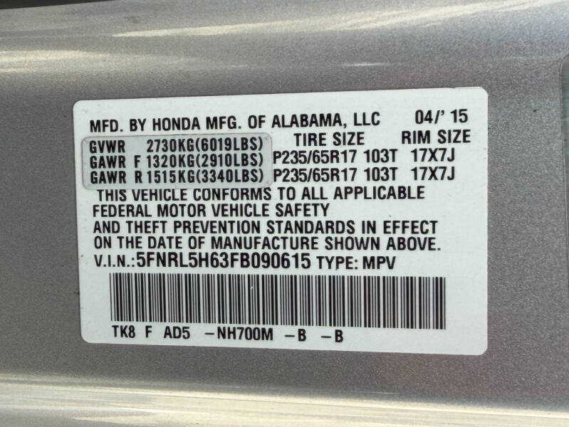 2015 Honda Odyssey EX-L