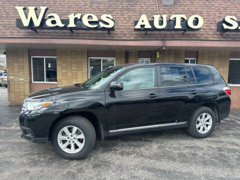 2013 Toyota Highlander for sale at Wares Auto Sales INC in Traverse City MI