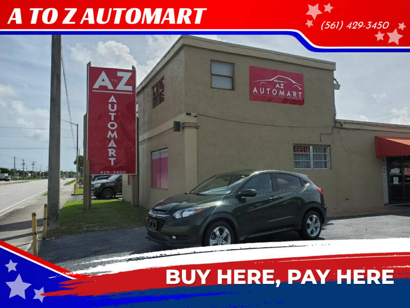 2016 Honda HR-V for sale at A TO Z  AUTOMART in West Palm Beach FL