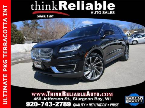 2020 Lincoln Nautilus for sale at RELIABLE AUTOMOBILE SALES, INC in Sturgeon Bay WI