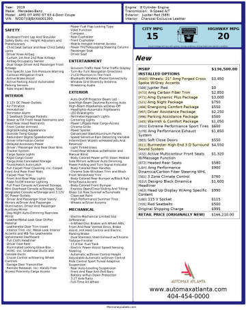 2019 Mercedes-Benz AMG GT 63