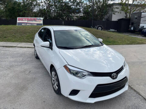 2016 Toyota Corolla for sale at Detroit Cars and Trucks in Orlando FL