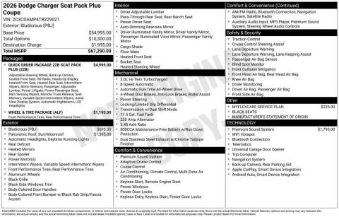 2026 Dodge Charger Scat Pack Plus