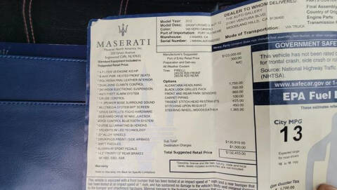 2012 Maserati GranTurismo S Automatic