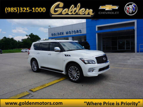 2016 Infiniti QX80 for sale at GOLDEN MOTORS in Cut Off LA
