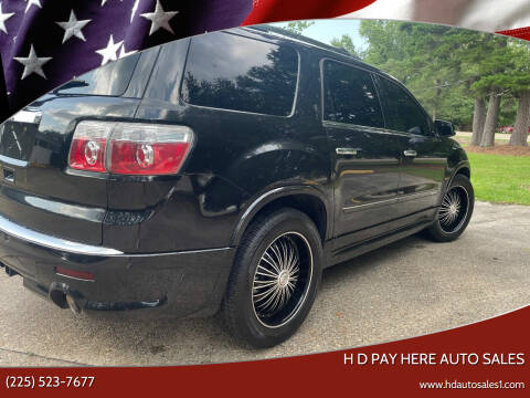 2012 GMC Acadia for sale at H D Pay Here Auto Sales in Denham Springs LA
