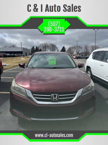 2013 Honda Accord for sale at C & I Auto Sales in Rochester MN