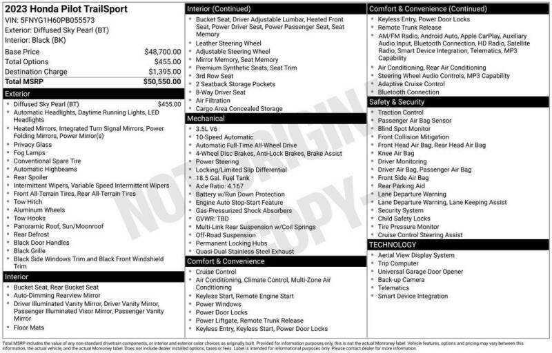 2023 Honda Pilot TrailSport
