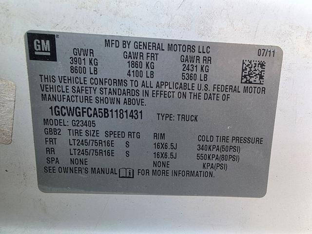 2011 Chevrolet Express 2500