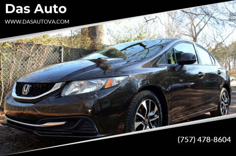 2013 Honda Civic for sale at Das Auto in Virginia Beach VA