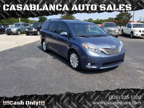 2016 Toyota Sienna for sale at CASABLANCA AUTO SALES in Greensboro NC