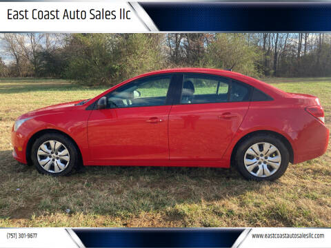 2014 Chevrolet Cruze for sale at East Coast Auto Sales llc in Virginia Beach VA