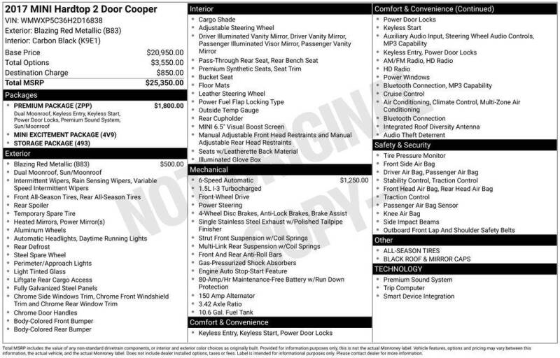 2017 MINI Hardtop 2 Door Cooper