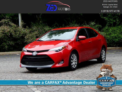 2017 Toyota Corolla for sale at Zed Motors in Raleigh NC