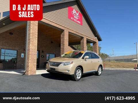 2010 Lexus RX 350 for sale at D & J AUTO SALES in Joplin MO