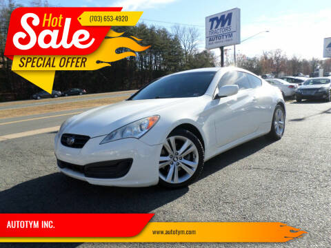 2012 Hyundai Genesis Coupe for sale at AUTOTYM INC. in Fredericksburg VA