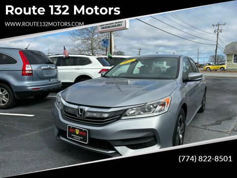 2016 Honda Accord for sale at Route 132 Motors in Hyannis MA