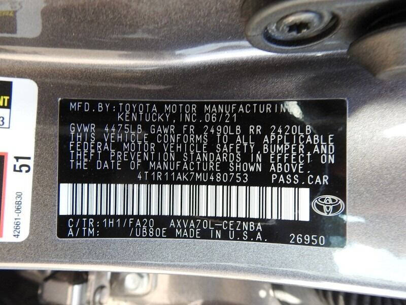 2021 Toyota Camry  - $19,900