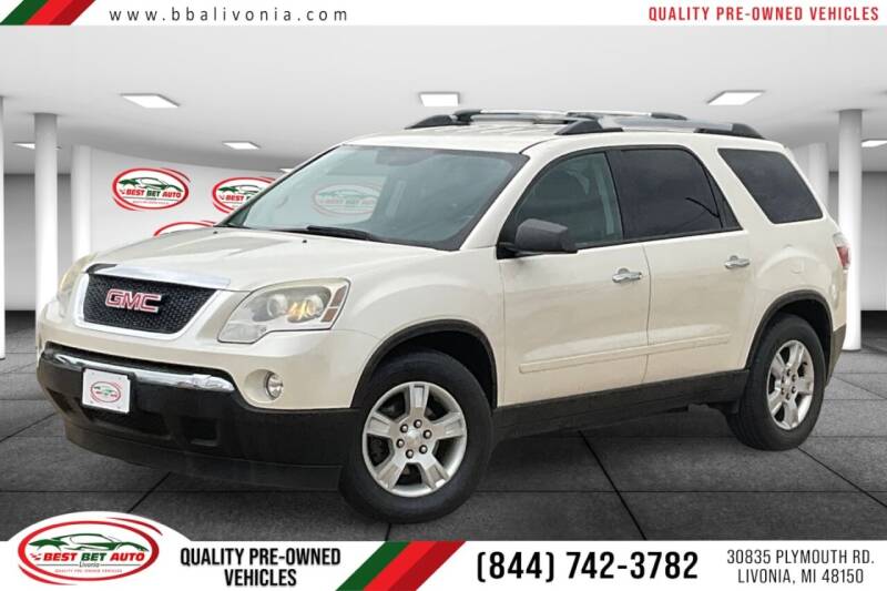 2012 GMC Acadia for sale at Best Bet Auto in Livonia MI