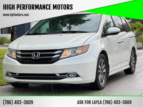 2016 Honda Odyssey for sale at HIGH PERFORMANCE MOTORS in Hollywood FL