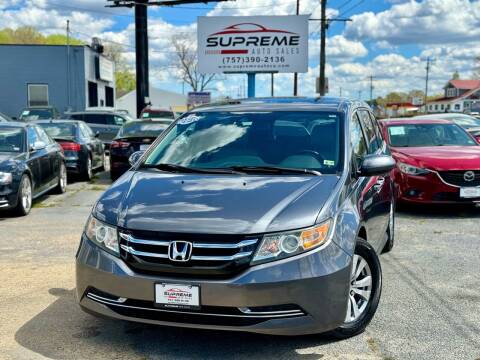 2014 Honda Odyssey for sale at Supreme Auto Sales in Chesapeake VA