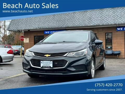 2018 Chevrolet Cruze for sale at Beach Auto Sales in Virginia Beach VA