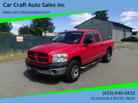 2007 Dodge Ram Pickup 1500 for sale at Car Craft Auto Sales Inc in Lynnwood WA