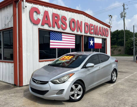 2013 Hyundai Elantra for sale at Cars On Demand 3 in Pasadena TX