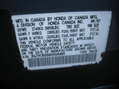 2008 Honda Ridgeline RTL