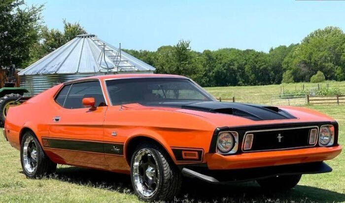 Orange 1973 Ford Mustang 1