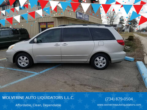 2005 Toyota Sienna for sale at WOLVERINE AUTO LIQUIDATORS L.L.C. in Ypsilanti MI